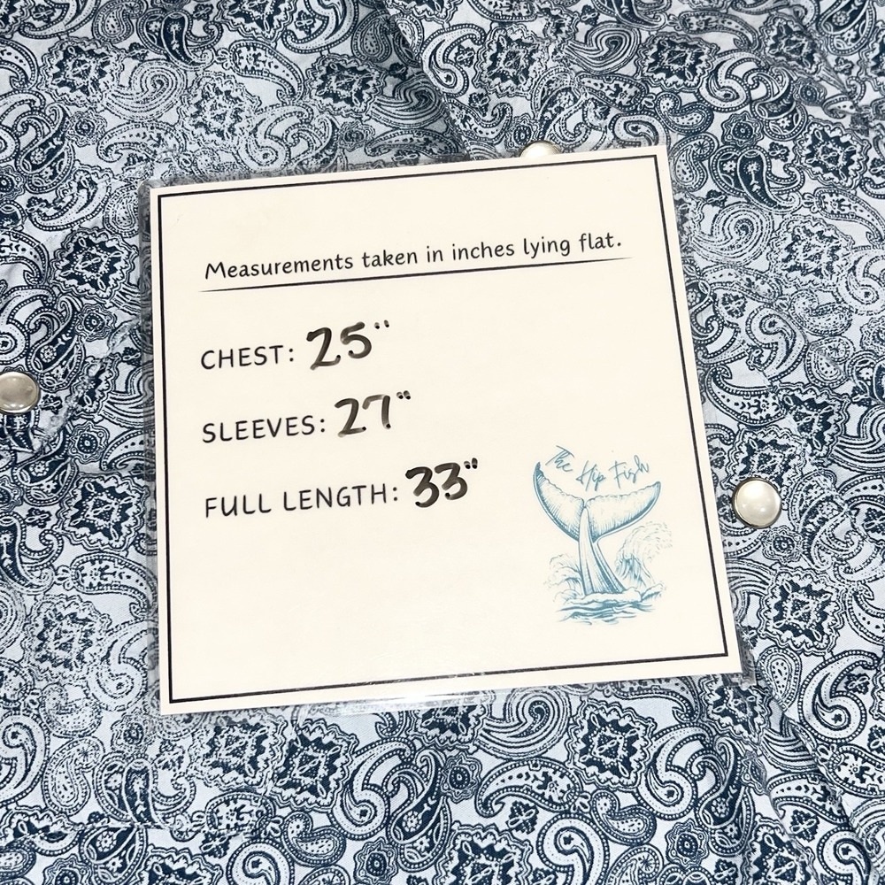 Roper Pearl Snap Mens Size XL Blue Paisley AOP Long Sleeve Cotton Western - Picture 4 of 5